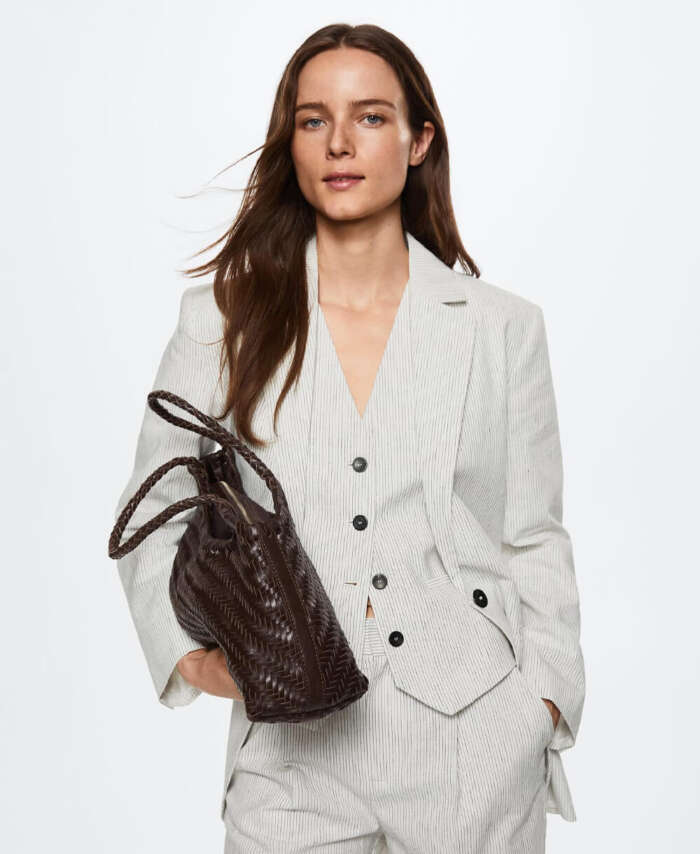 Striped suit blazer